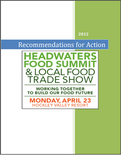 Headwaters Food Summit - Recommendations for Action